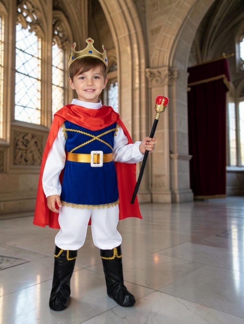 Kids Deluxe Prince Charming Royal Costume, 3T